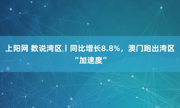 上阳网 数说湾区丨同比增长8.8%，澳门跑出湾区“加速度”
